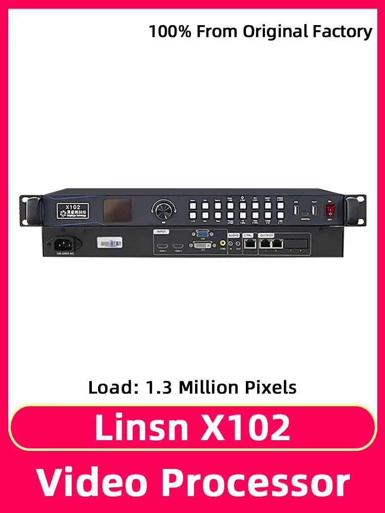 Linsn-X102ビデオプロセッサ,hdmi,vga,v入力,11v-220v,ac電圧,オールインワン,LEDディスプレイコントローラー,linsn送信カード付き