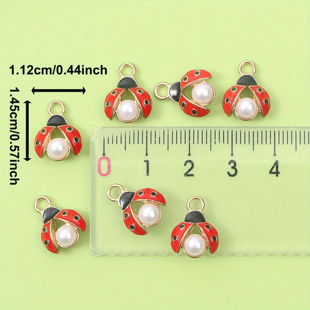 3/6/12pcs Multi-color Scarabs Shaped Decorative Pendants,DIY Bracelets Necklaces Earrings, Halloween Valentine's Day Gift view 4