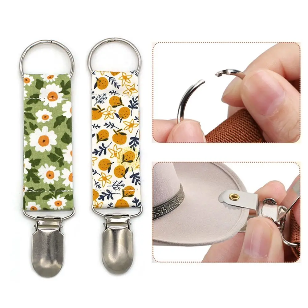 

Hat Duck Clips Backpack Travel Accessory For Women Men Sweater Clip Travel Hat Keeper Clip Print Hat Holder Flower Hat Clips