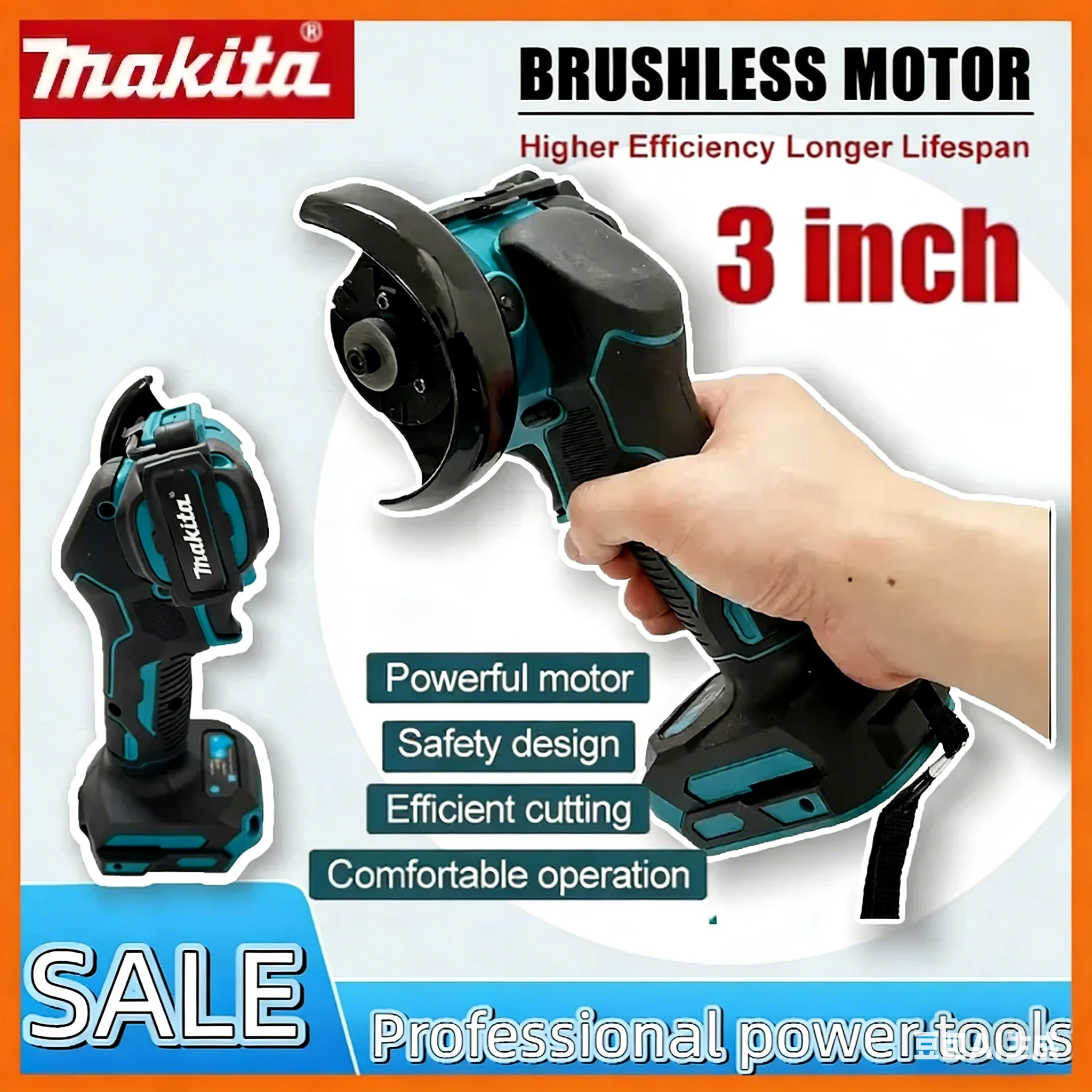 

Аккумуляторная угловая шлифмашина Makita 3 дюйма, мини-угловая шлифмашина, аккумуляторный отрезной инструмент 3 дюйма, электрическая циркулярная пила, электроинструмент