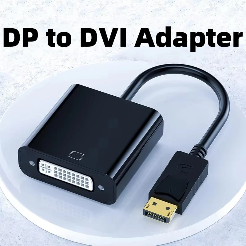 

DisplayPort to DVI-D Single Link Adapter Cable DP Male to DVI24+5 Female 1080P Video Converter for Laptop Desktop PC Monitor