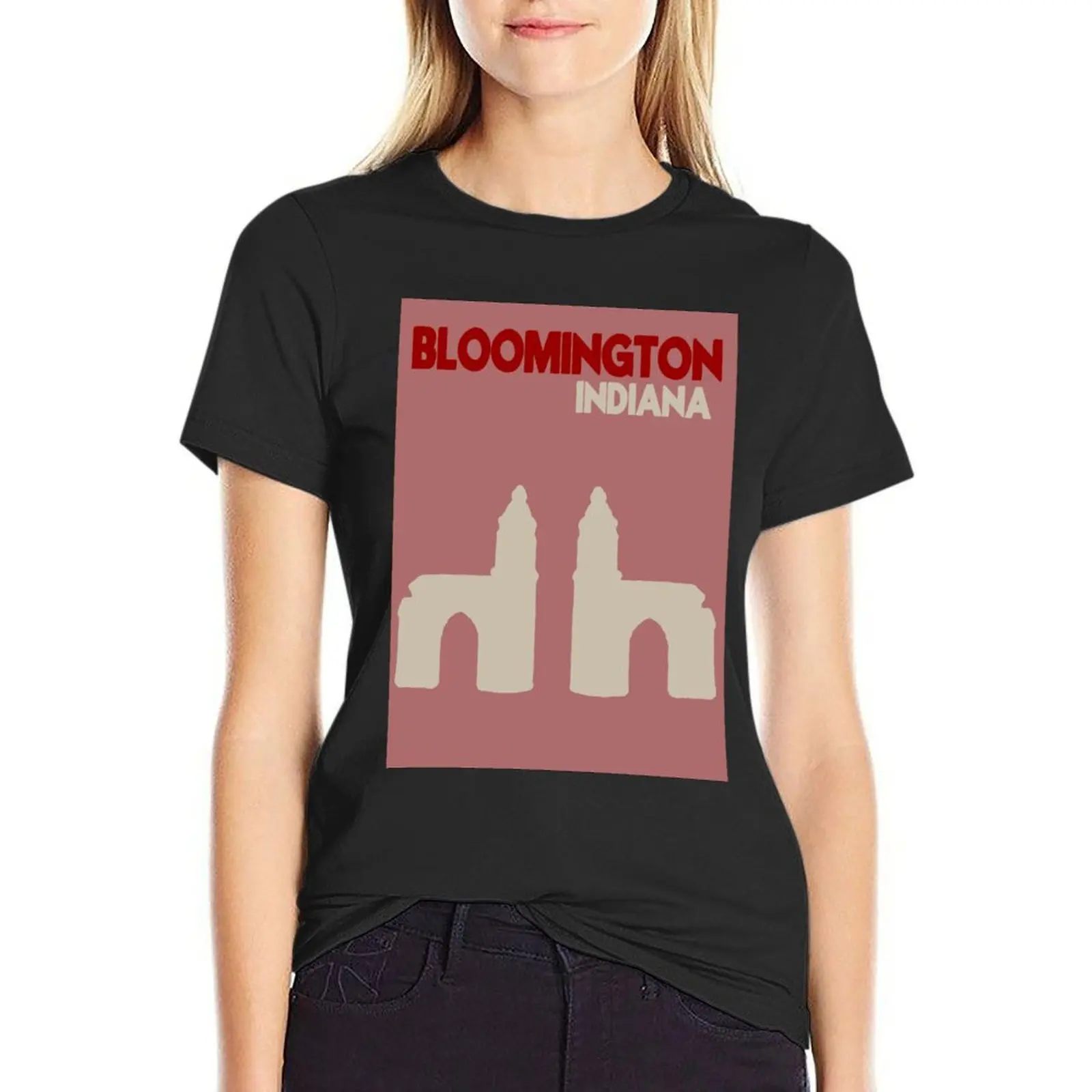 BLOOMINGTON INDIANA Wall Print Coffee Table Book Inspired T-Shirt anime vintage clothes cotton t shirts Women