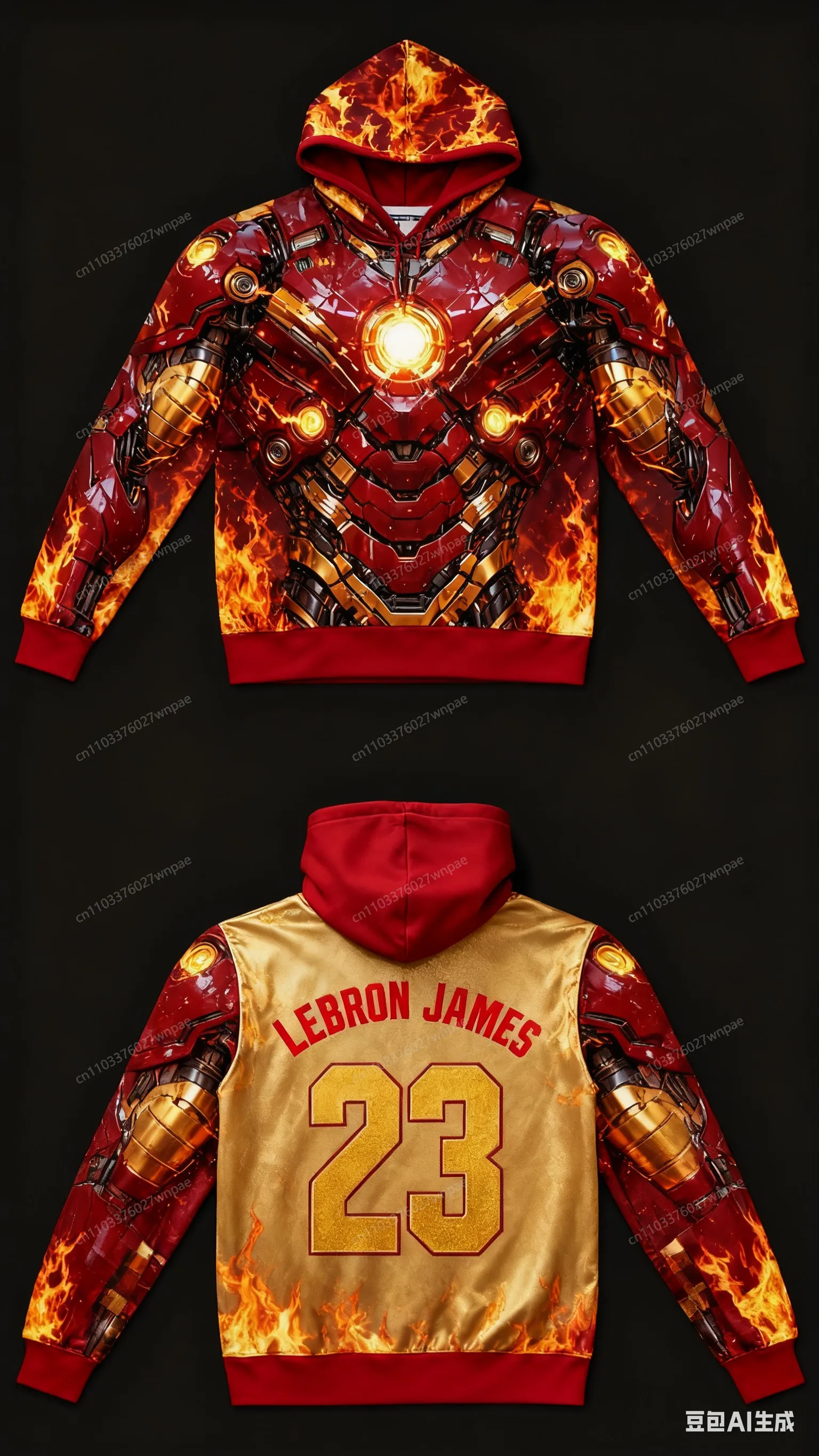 سترة جيرسي بغطاء للرأس بطباعة ثلاثية الأبعاد من AI-Creative Marvel: أنيقة ومريحة رياضية كاجوال كلاسيكية، ضرب عالمي على البطل، جاهز للجنسين للبالغين والأطفال #1