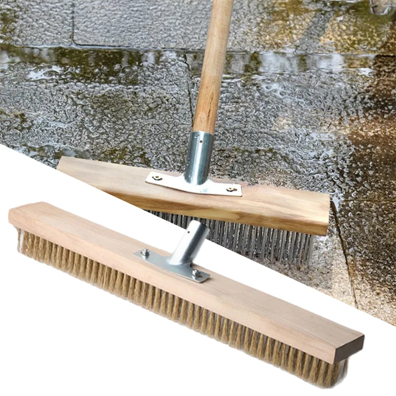 Stainless Steel Wire Brush Industrial Rust Removal Large Floor Brush Head Factory Courtyard Deck Road Moss Hard Bristle Cleaner