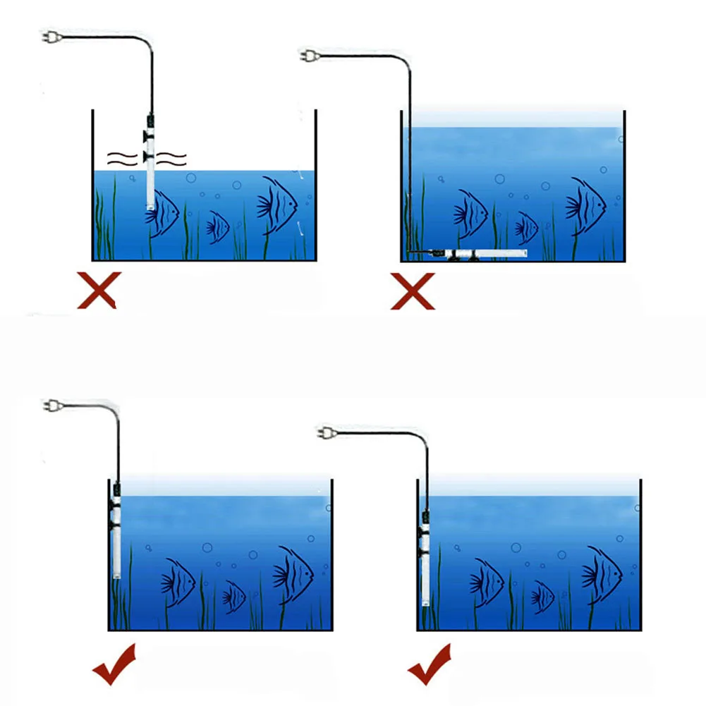 Adjustable Aquarium Heater 25W-300W Auto Constant Temperature Fish Tank Heating Rod Submersible Thermostat for Aquarium Tank image 6