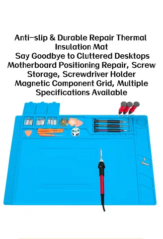 High Temp Resistant Anti-Static Silicone Repair Mat for Motherboard Phone Electronics Soldering Workbench