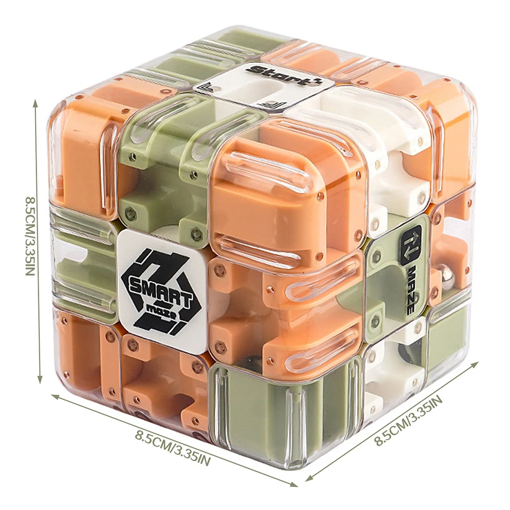 Große Labrinth 3D-Rätsel Labyrinth Cubes Maze Cubes Puzzle mit rollender Kugel, das Hirnteaser-Spielzeug für Kinder Geburtstag präsentiert