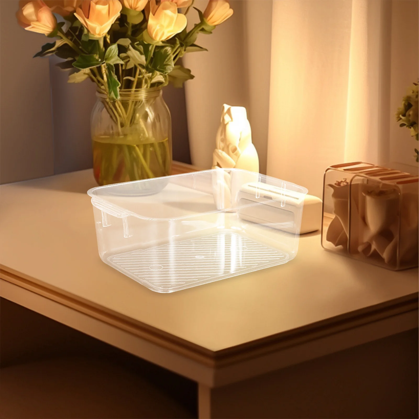 

Storage Box Stationery Organizer Desktop Case Multi Purpose Home Storage Tool Makeup Box Plastic Container Keep Well