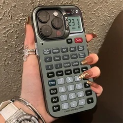 Funny Stylish Calculator Pattern Phone Case For iPhone 17 16 15 14 Pro Max 13 12 11 XS X XR 7 8 Plus 16E Shockproof Bumper Cover