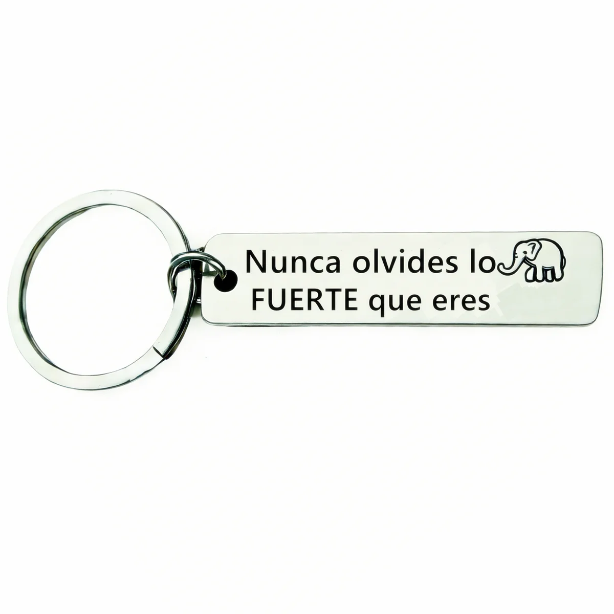 1pc Spanish Elephant Keychain Never Forget How STRONG You Are Son Birthday Gift Inspirational Nunca Olvides Lo FUERTE Que Eres