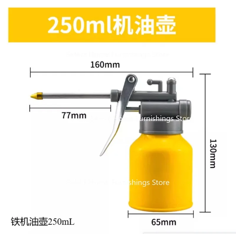 New 250ml Transparent Oil Can Oiler Lubrication Oil Plastic Machine Pump High Pressure Pump Oiler Grease Gun
