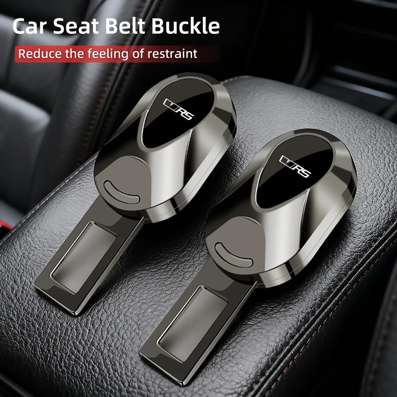Car Seat Belt Extender Metal Safety Belt Buckle Clip Accessories For Skoda VRS Octavia Kamiq Kodiaq Karoq RS Superb Fabia Rapid