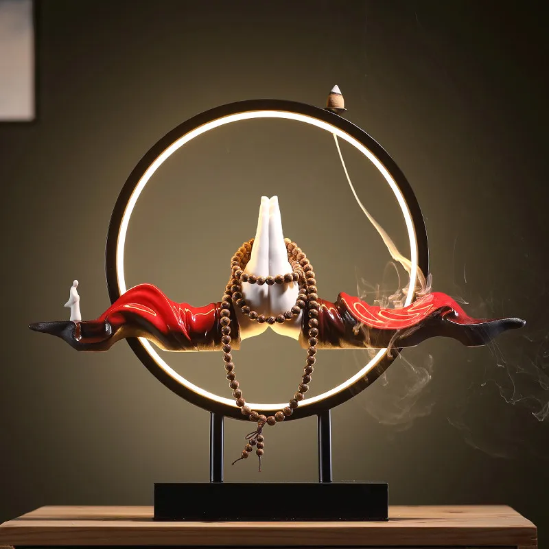 Backflow Interior Incense Burner Ceramic Fashionable Sandal Incense Burner Living Room Luxury Candle Warmer Ceramic Decoration