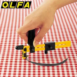 Japan OLFA round stationery cutter CMP-1/DX with 10 pieces of COB-1 thin alloy steel blades, sharp and durable manual compass utility knife, used for: cutting paper, diameter 1~22cm hole opener, circle cutter