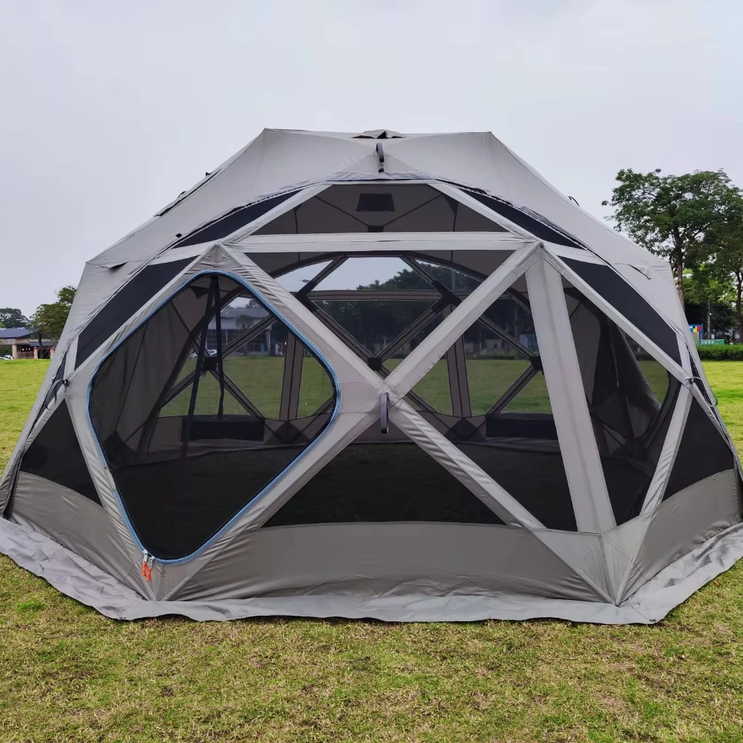 

Double Layer Glamping Octagonal Tents Luxury Garden Dome Ball Camping Tent