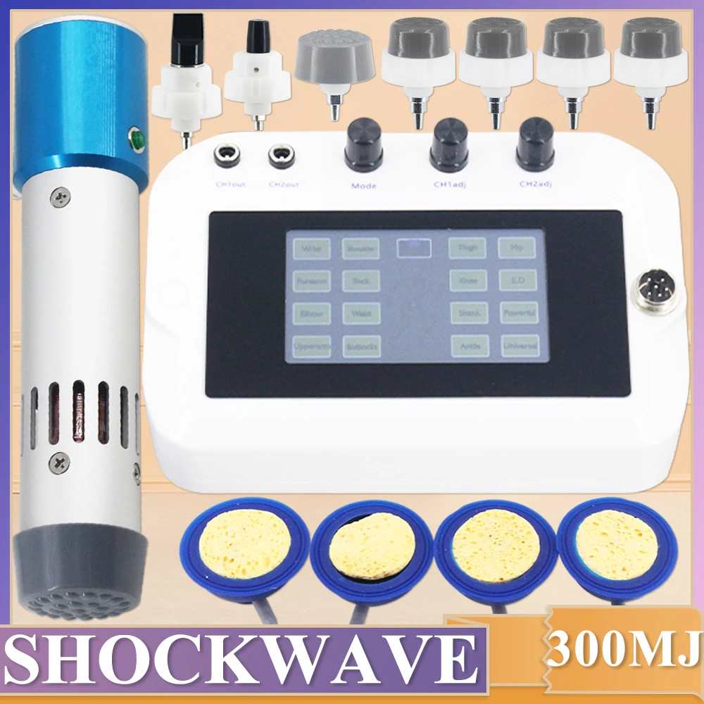 300MJ Physiotherapy Shockwave Therapy Machine EMS For ED Treatment Body Pain Relief Shock Wave Massager New Tech Handle Massager