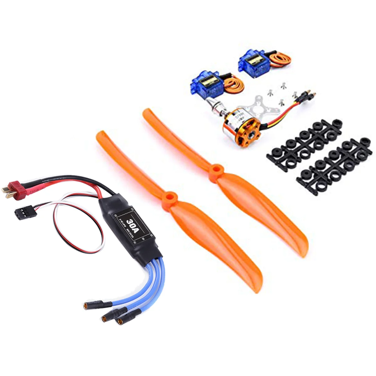 2212 1400KV Brushless Motor+30A ESC+SG90 Servos+8060 Propeller for FPV RC Plane Airplane