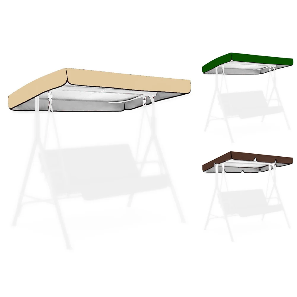 195x125x15 سنتيمتر 3-مقعد سوينغ غطاء المظلة 195X125 سنتيمتر: أنيقة ومتعددة الاستخدامات استبدال أجزاء المنزل في الهواء الطلق إكسسوارات الحديقة