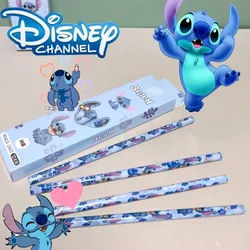 12 sztuk Disney Stitch zestaw drewnianych ołówków Lilo & Stitch seria artykuły papiernicze długopis przybory szkolne dla dzieci śliczne temperówka prezenty