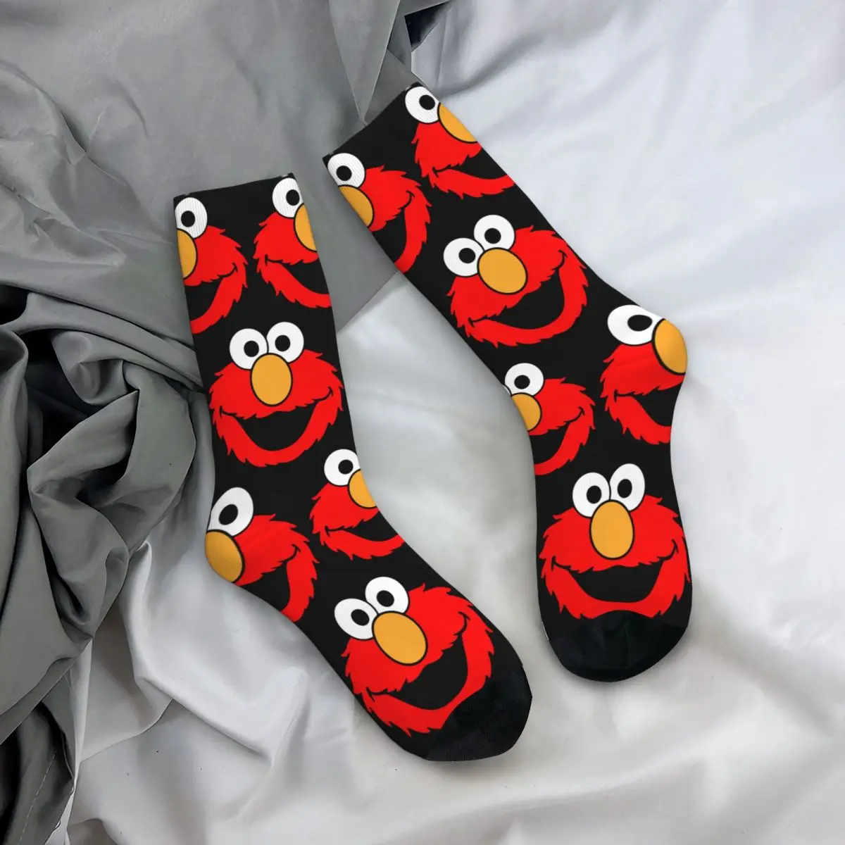 

Elmo Face Men Women Socks Cycling Novelty Spring Summer Autumn Winter Stockings Gift