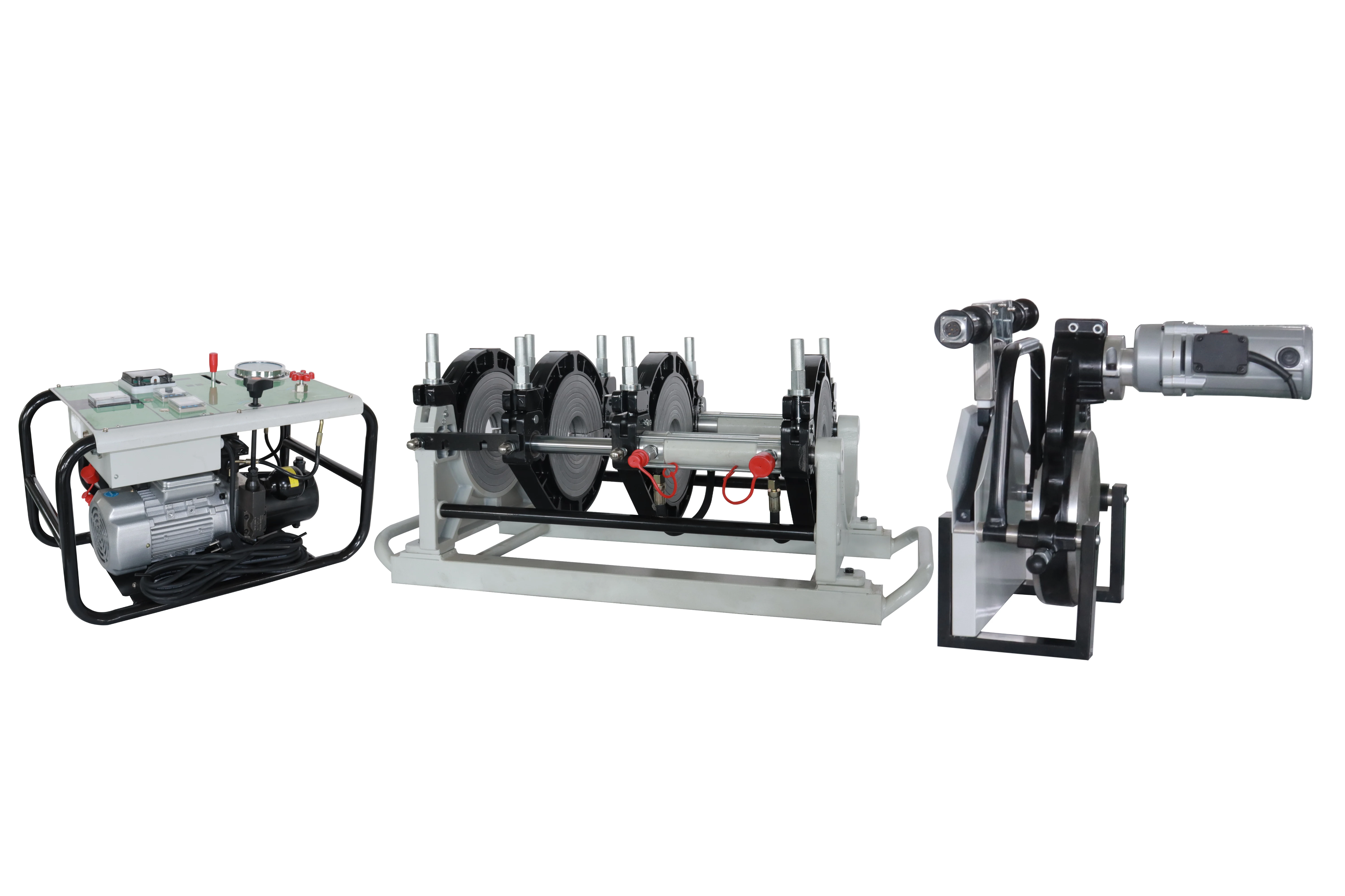 HUAJIN Model HDC250  40mm-250mm Hydraulic HDPE Butt Fusion Welding Machine 220V 3.95KW 1 Year Warranty 147.6kg Zhejiang