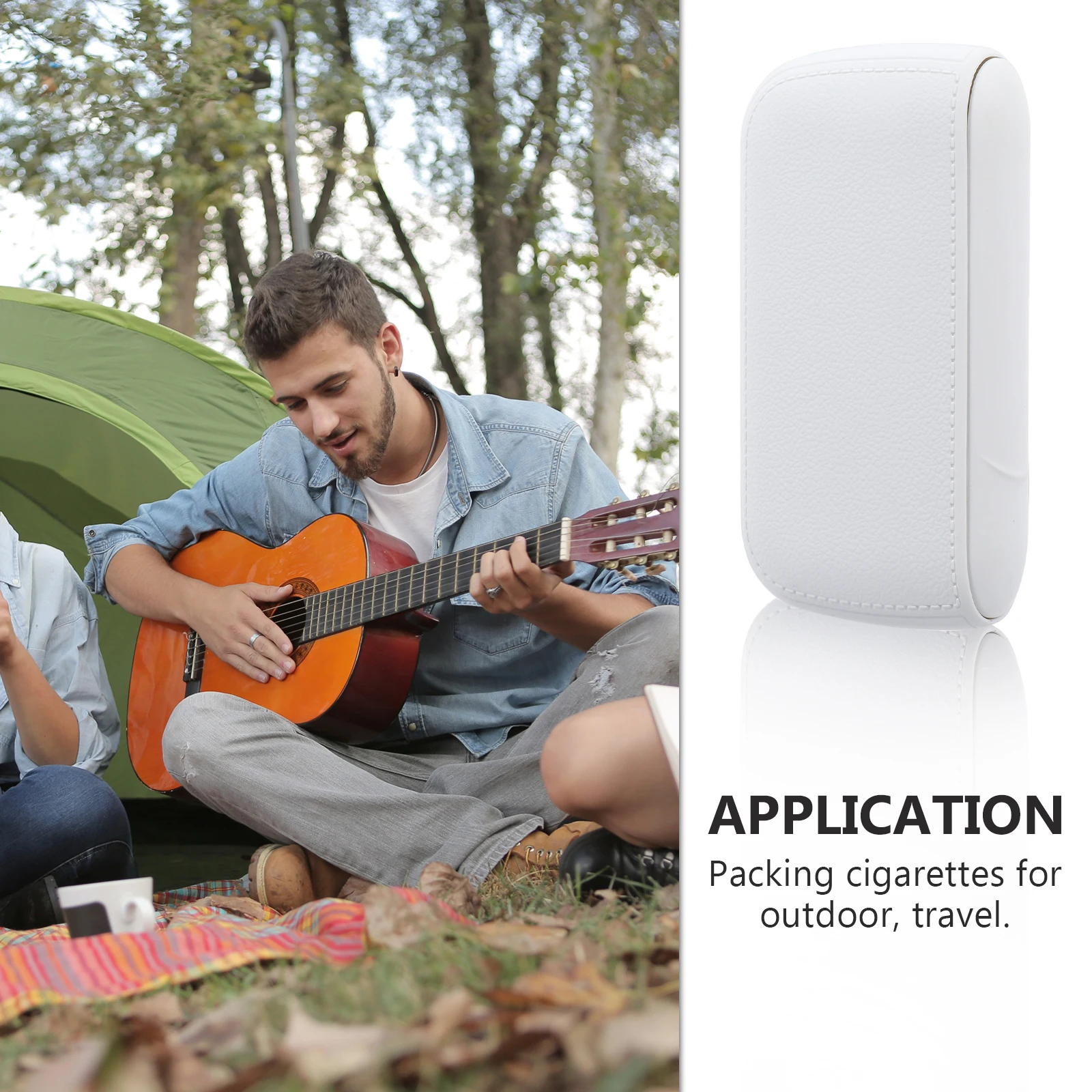 

Portable Cigarette Box Durable Pu Plastic Water Resistant Crush Proof For Travel Outdoor Car Use Cigarette Storage