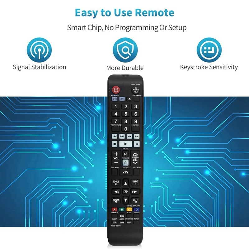 삼성 홈 시어터 시스템 HT-F450K HT-F453K HT-F453HK용 AH59-02550A 리모컨 교체