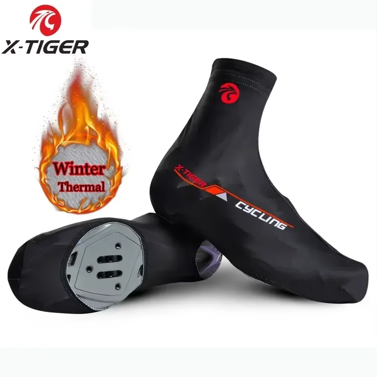 X-TIGER MTB Bicycle Riding Racing Shoes Protector Cycling Sport Shoe Cover Winter Boot Covers Warm Thermal Windproof Overshoes