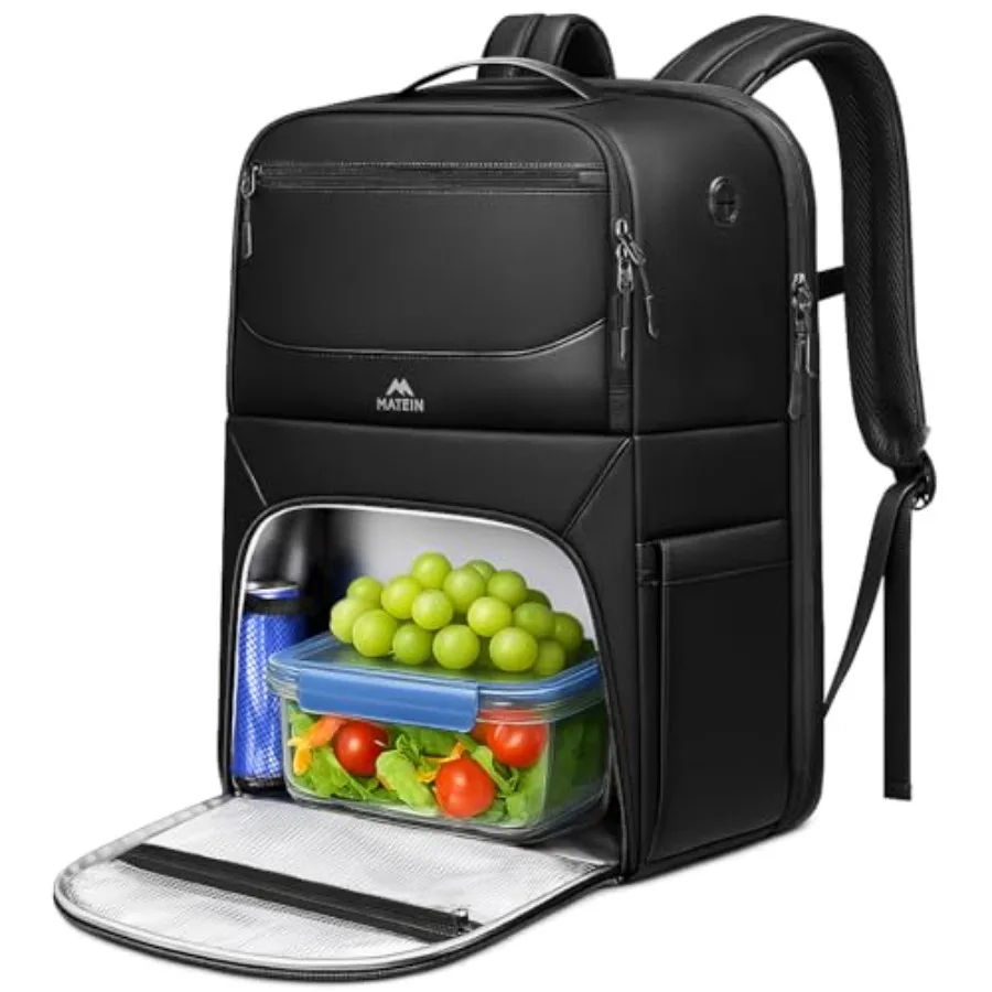 

Lunch Backpack for Men, Waterproof Meal Prep Work Backpack with Lunch Compartment, Large TSA 17 Inch Laptop Back Pack Lunchbox