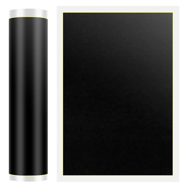 TOP 15.35In X 10.63In Laser Engraving Marking Paper, 4 Sheets Black Laser Color Engraving Paper For Metal, Ceramics, Glass