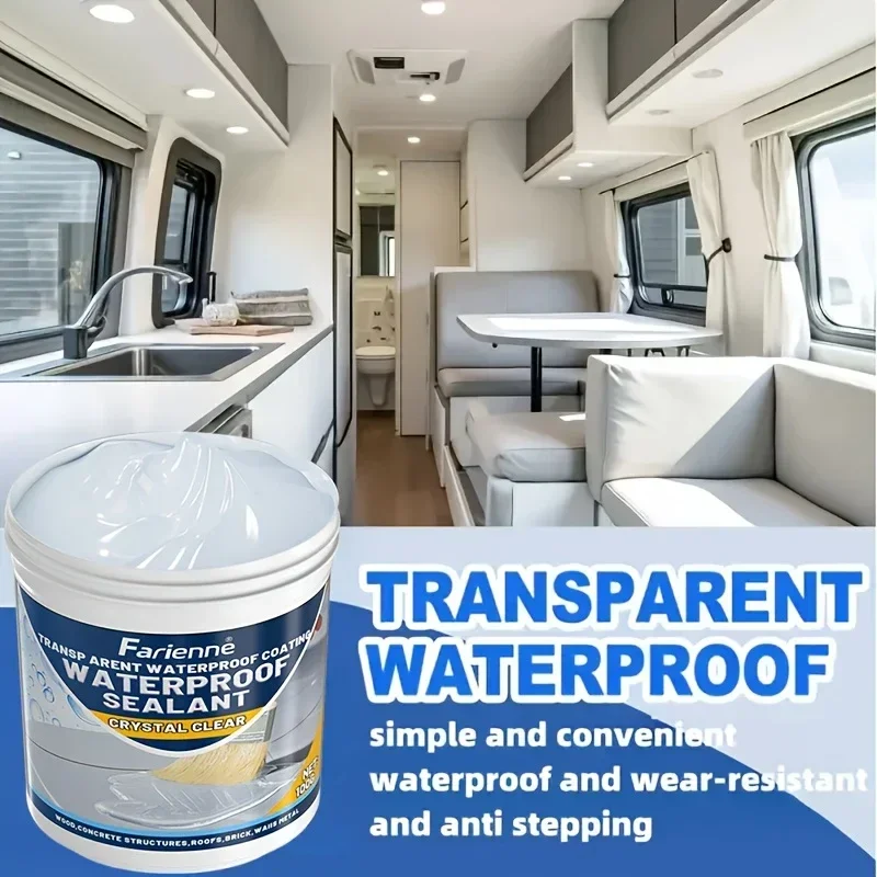 Transparent waterproof adhesive provides a permanent solution to leakage problems;nano anti-leakage coating isolates air,moi
