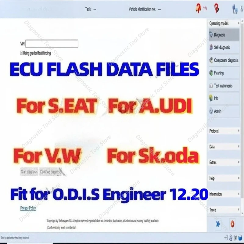 ECU Firmware Flash Data Files ODIS-E V12.2.0 Engineering Flashdaten  For VW  for SE/AT