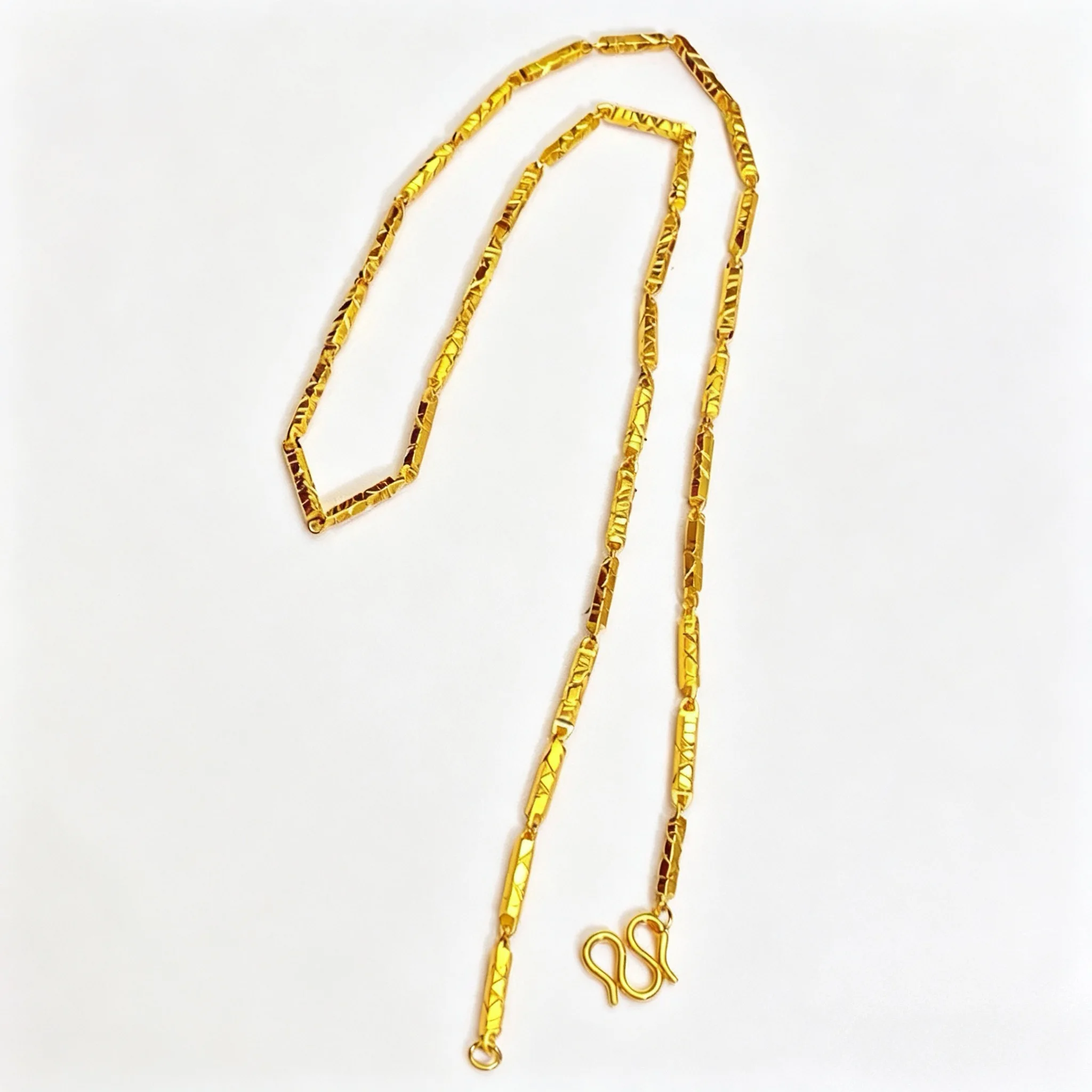 

Luxury 24K 9999 Men's hexagonal chain, personalized, fashionable, high-end, clavicle chain, long-lasting and non-fading