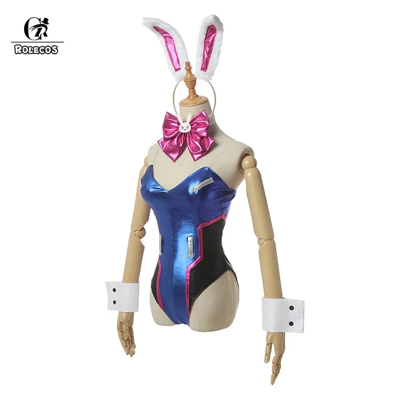 

COSda@ROLECOS Game OW DVA Cosplay Sexy Bunny Girl Jumpsuit Song hana D.VA Cosplay Costume Halloween Women Romper JumpsuitCOSda@