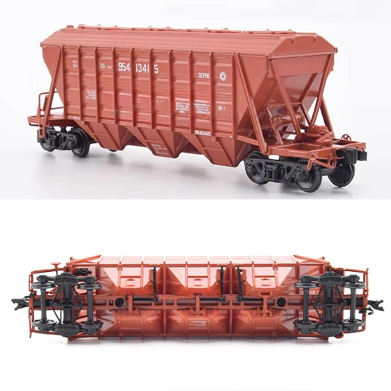 HO 1/87 Train Carriage SJLKN002 Soviet Grain Transport Car 19-752 Russian Railway Hopper Car Train Model Toy