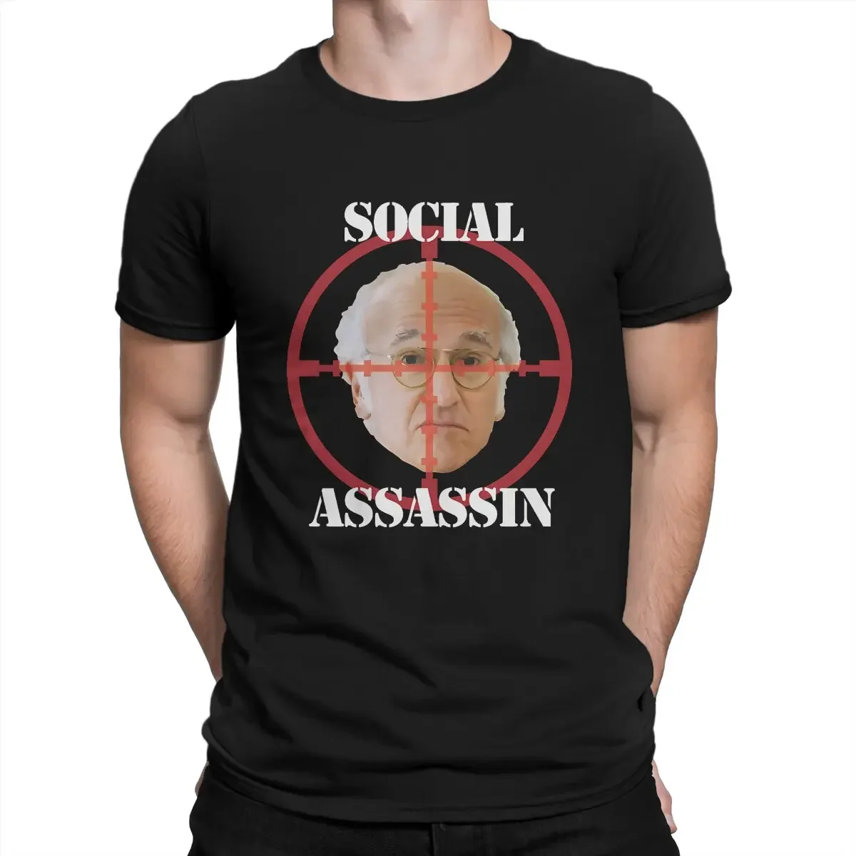 C-Curb Your Enthusiasm Men's TShirt Social Assassin Distinctive T Shirt Graphic Sweatshirts Hipster