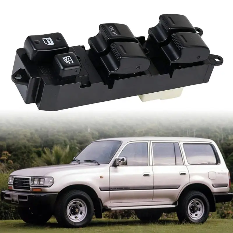 Door Mounted Window Lift Panel for 1990-1998 Vehicle Fitment, Driver Door Four Button Layout, 8482035020 Part Number for Routine
