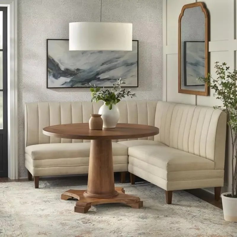Banquette en cuir moderne pour restauration rapide, canapé en bois massif pour restaurants, cafés, écoles et salles à manger