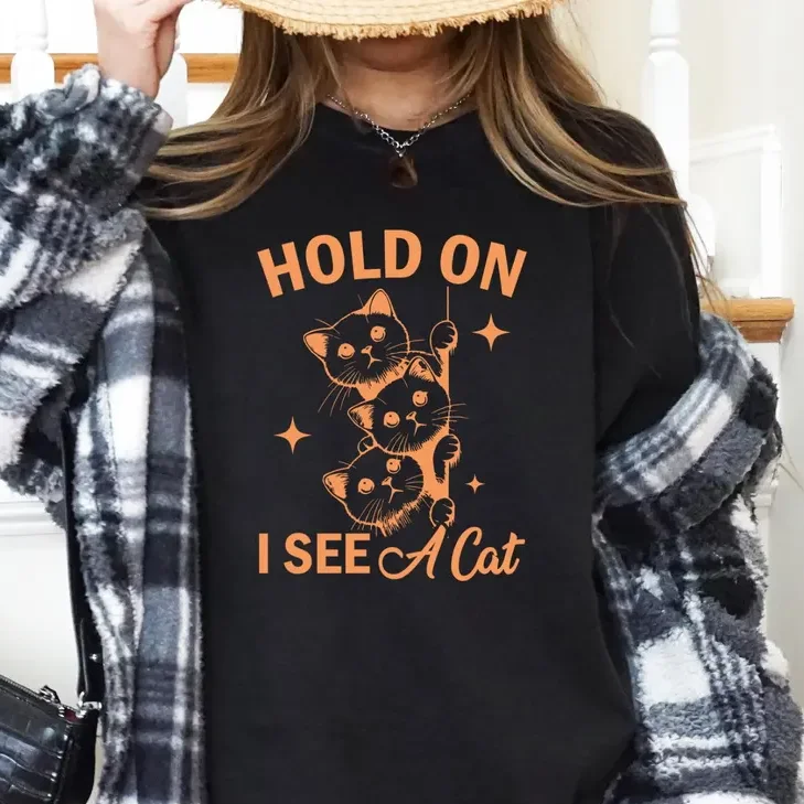 Koszulki damskie z nadrukiem kociego wzoru, kreatywne letnie t-shirty, modne, zabawne, retro, sportowe ubrania damskie