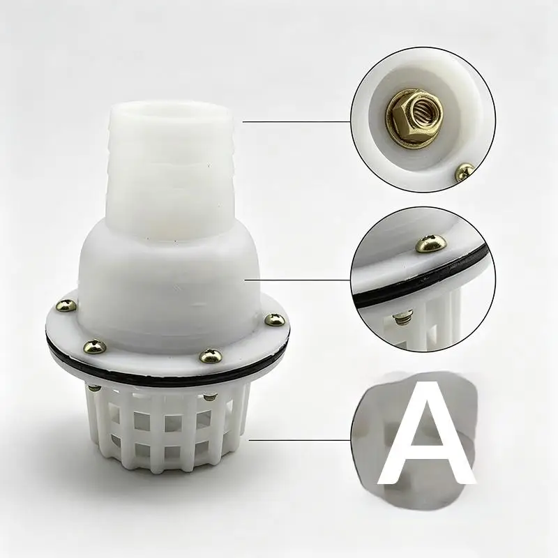 Fußventil oder Rückschlagventil 2-Zoll 50mm / 3-Zoll 75mm Großbohrung Fußventil Kunststoff Selbstansaugende Pumpe Bodenventil Filter – Detail 13