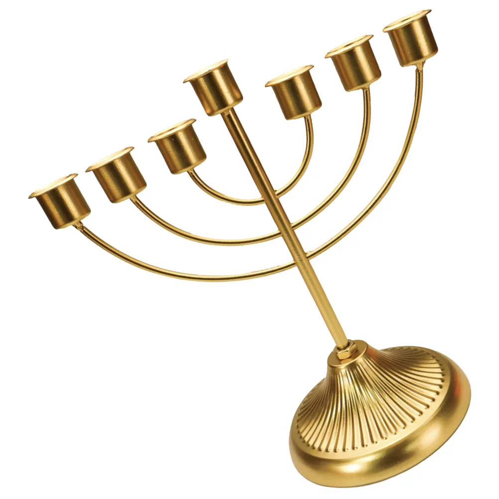 

Menorah Chalice Retro Holder Decorative Base Candlestick Holders Iron Wedding Decoration