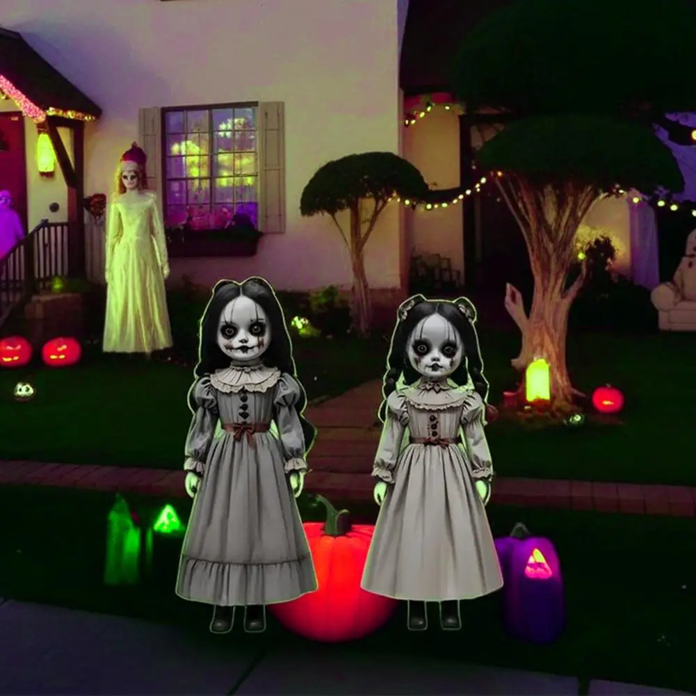 2 stücke Halloween Geist Puppe Boden Einfügen Dekoration Horror Stil Outdoor Hof Logo Dekoration Weibliche Geister Puppe Im Freien – Detail 7