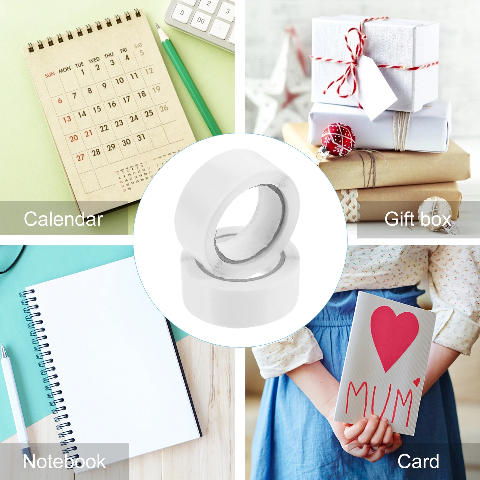 1000 Pcs Seal Label Sticker Envelope Stickers Clear Round Labels Adhesive Transparent