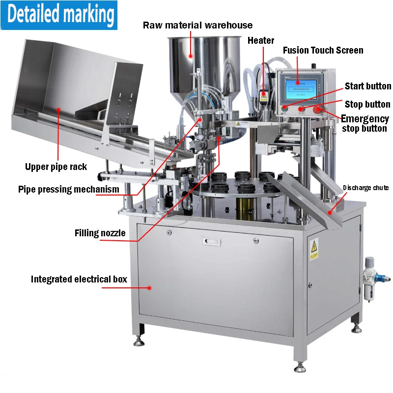 全自動チューブ充填シール機 歯磨き粉充填シール機