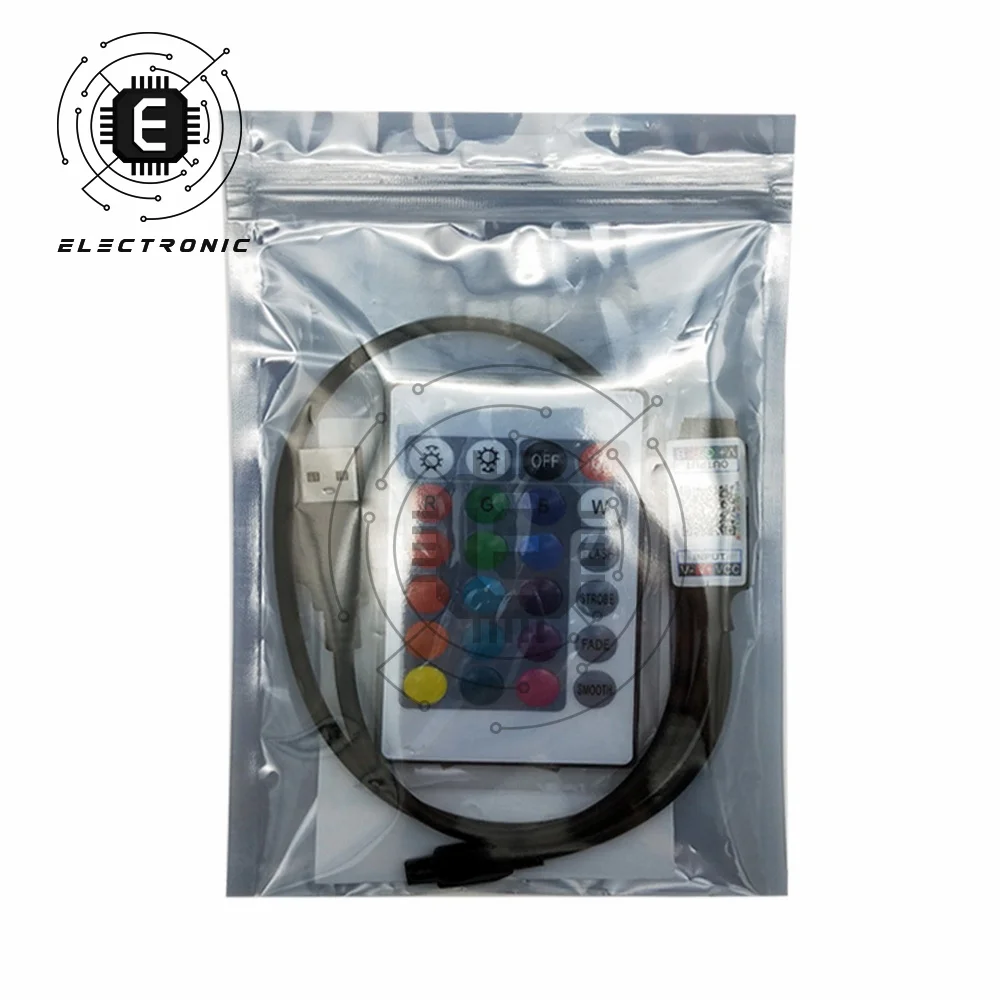 リモコンledライトバーミニbluetooth rgbリモートusbコントローラ + 24キーledライトストリップコントローラ