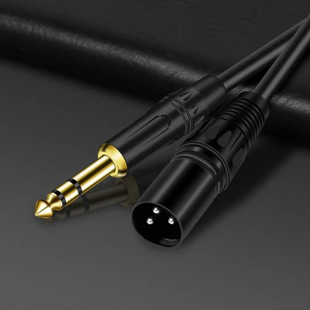 6.35 mm 1/4 Inch TRS Male to XLR Male Audio Stereo Mic Cable - 6.5 mm 1/4 Inch Male to XLR Male Balanced Speaker Mic Cable