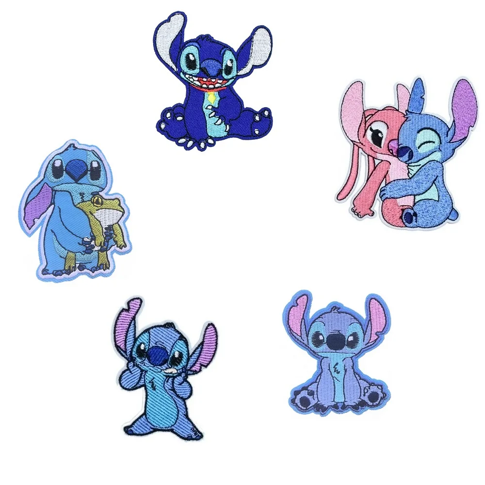 

Disney Stitch Cute Anime Alien Dog Iron on Patch for Clothing T-shirt Jeans Coat ironing Embroidery Patches on Clothes Applique