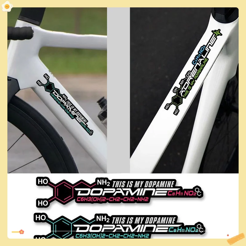 Adesivos 2D Planos para Capacete de Moto, Decalques de Moto Sci-Fi Dopamina Adrenalina para Pneus de Estrada Personalizados e Montanha