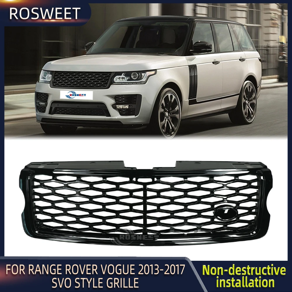 Car Front Bumper SVO Style Grille Centre Styling Upper Mesh Grill For Land Rover Range Rover Vogue L405 2013 2014 2015 2016 2017