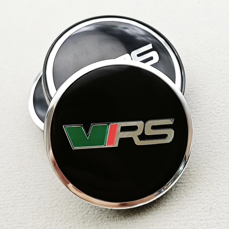4 Stück 56mm 60mm Logo VRS Emblem Felgenabdeckungen Radnabenkappen für Octavia Fabia Kamiq Kapoq Kodiaq Rapid SCALA – Detail 5